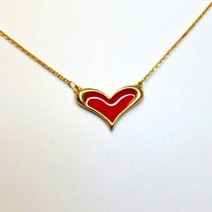Red heart necklace